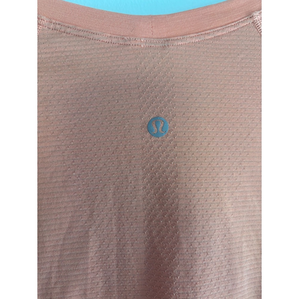 Lululemon Swiftly Tech Long-Sleeve Shirt 2.0 Race Length in Sunny Coral Size 10 - Picture 4 of 5